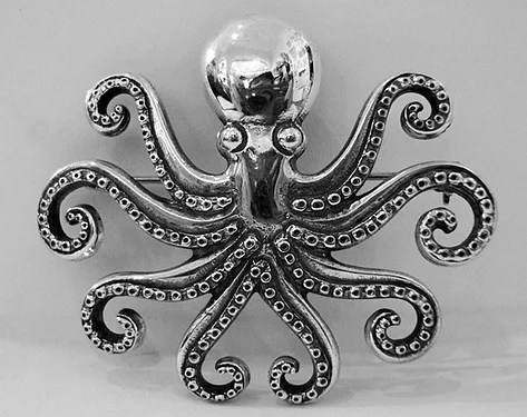 octopus brooch pendant