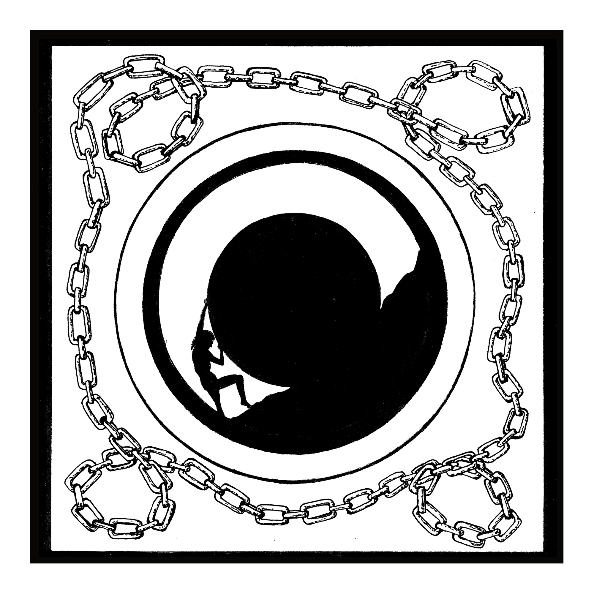 Pushing a boulder up a hill