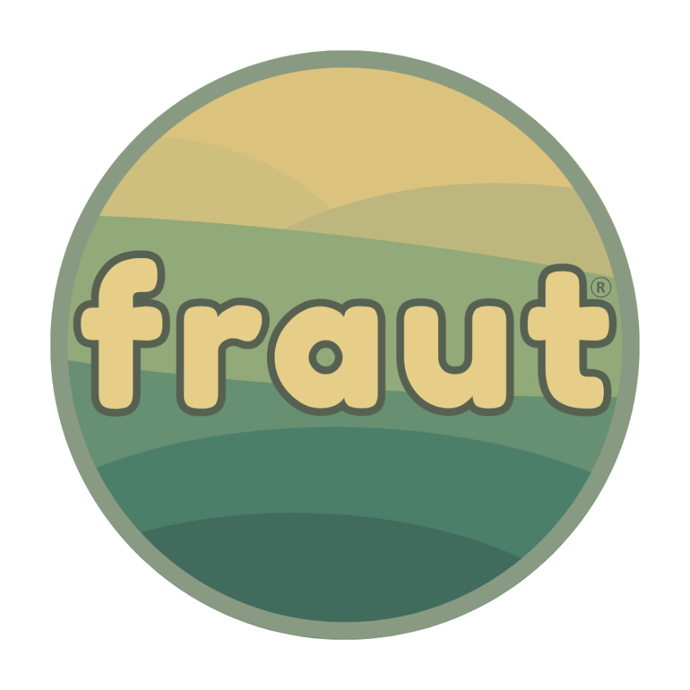 Circular logo with text reading 'fraut'